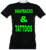 6 pcs Snap Back Tshirts Neon Green Print